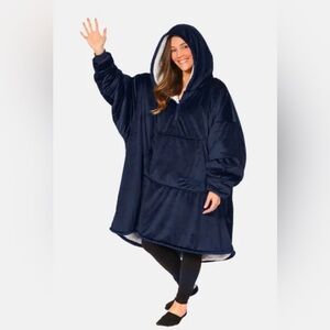 The Comfy Navy Blue Oversized Hoodie Blanket Adult Sized